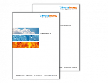 Bild zeigt Cover des Produktkatalogs der Climate Energy.