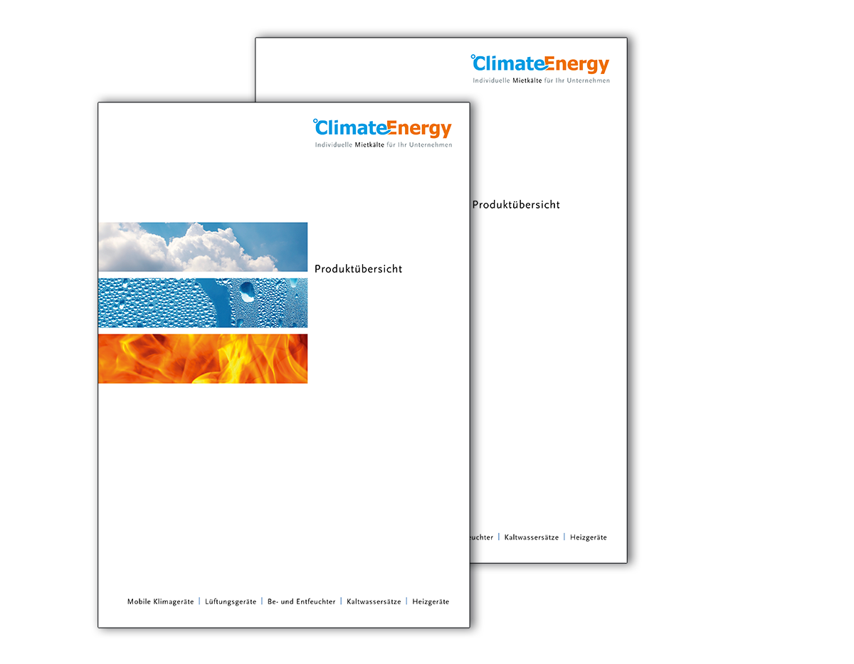 Bild zeigt Cover des Produktkatalogs der Climate Energy.