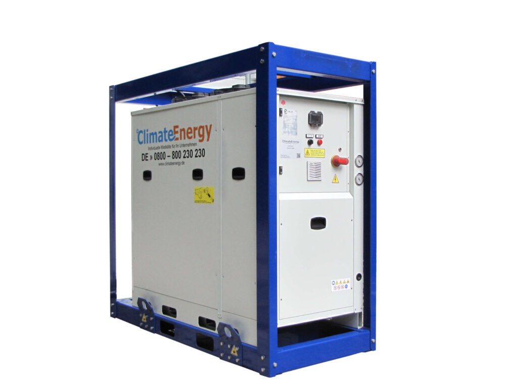 18,2 kW Kaltwassersatz CE-KW-20 von Climate Energy mit Scrollverdichter und zwei drehzahlgeregelten Axial-Ventilatoren – kompakte Lösung für Industrie, Gebäudeklimatisierung und Prozesskühlung