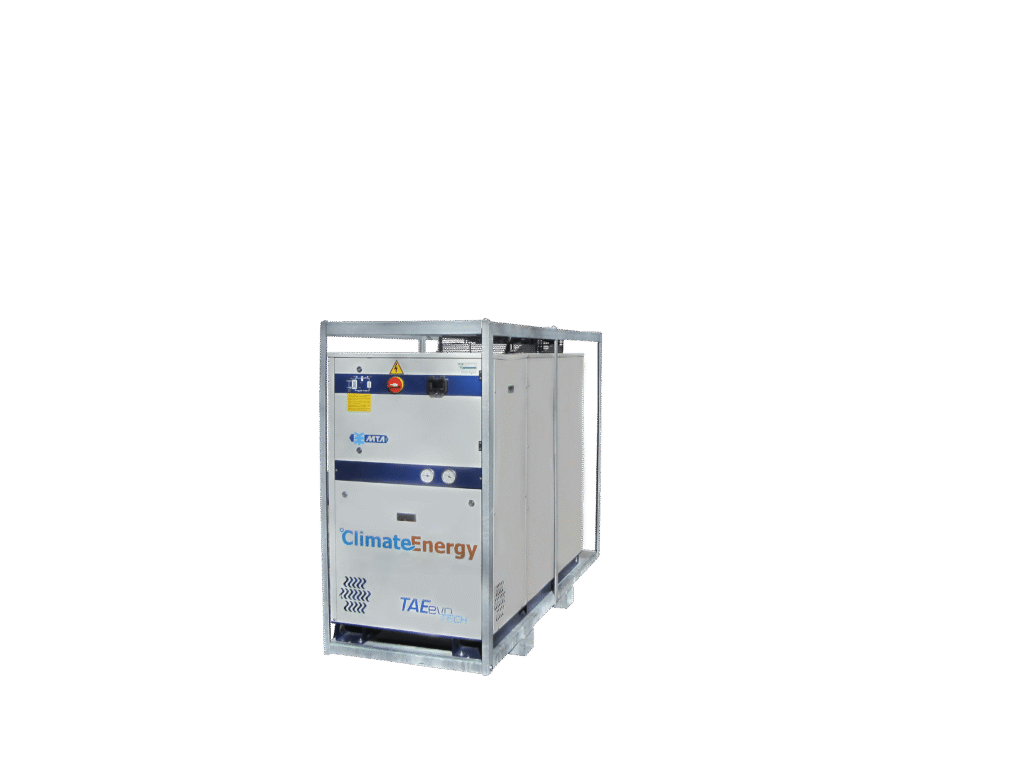 39 kW Kaltwassersatz CE-KW-40 von Climate Energy – luftgekühltes Gerät mit Scroll Kompressor und Axialventilatoren, ideal für Industrie, Gebäudeklimatisierung und Prozesskühlung